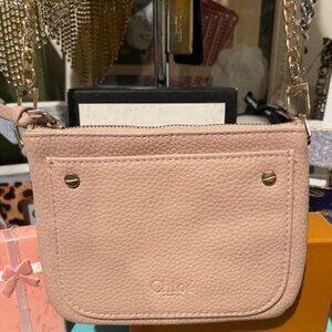 Chloe Parfums Wristlet converted with Gold Hardware to become Crossbody